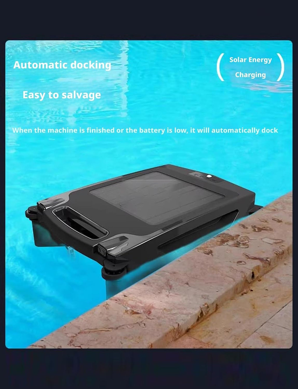 Pool Skimmer Robot with Solar Panel Automatically Design, Pool Skimmer Robotic, Twin Motors Automatic Pool Skimmer