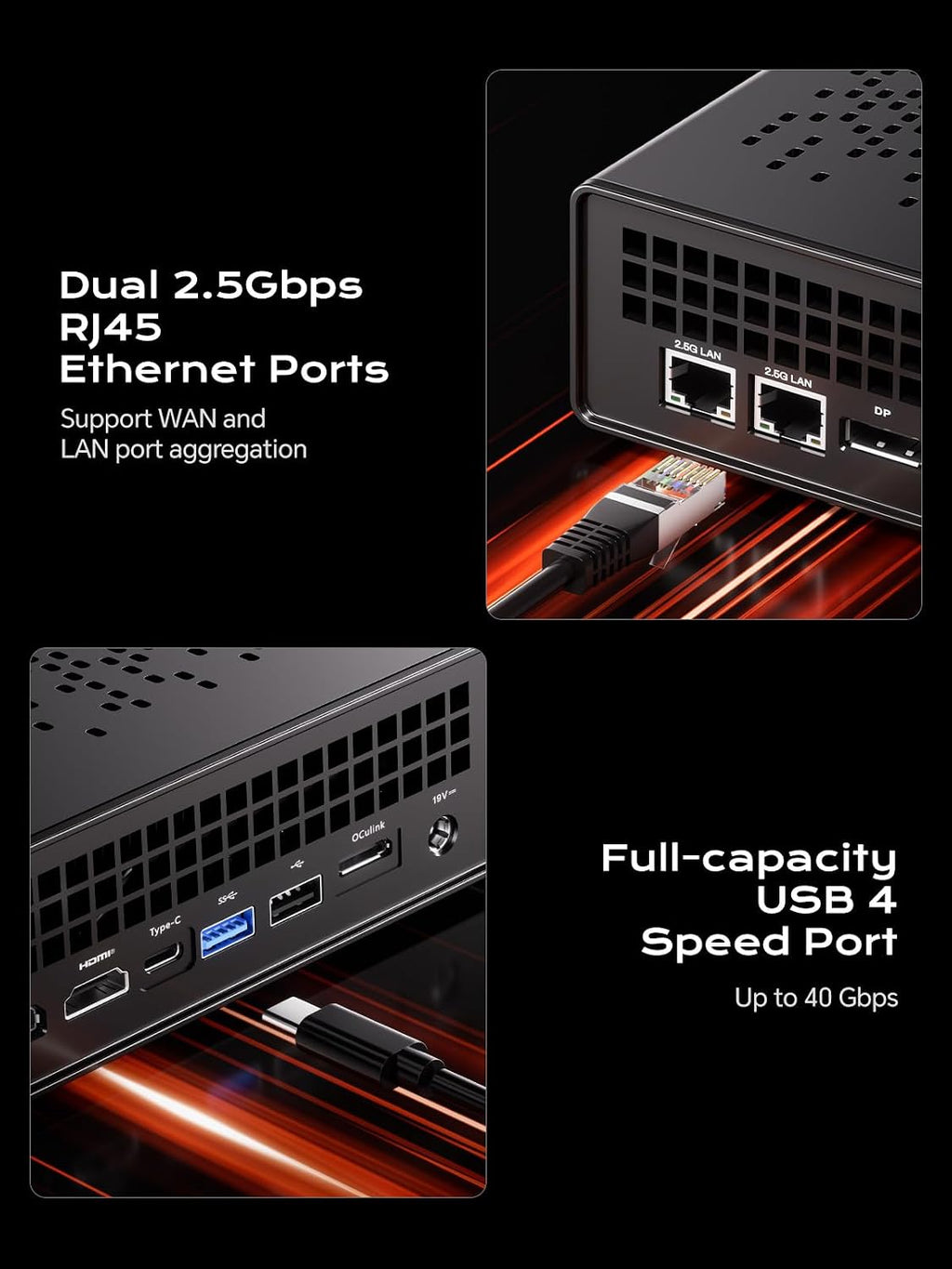 MINISFORUM MS-A1 Mini Workstation AMD Ryzen 9 9950X(16C/32T, up to 5.7GHz) Barebone Without Storage/SSD Mini PC, HDMI/DP/USB-C Triple Outputs, 2x2.5G LAN Port, 4X PCIe SSD Slot, AMD Radeon Graphics