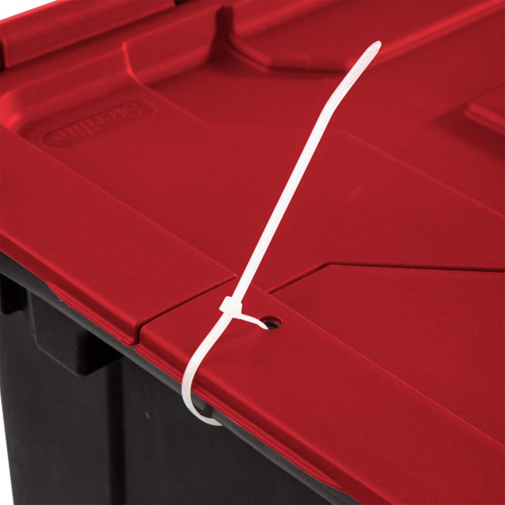 Sterilite 12-Pack 12 Gallon Hinged Lid Industrial Tote, Heavy-Duty Plastic Organizer - Stackable Multipurpose Home Storage Bins with Contoured Handles for Garage, Basement or Attic Organization
