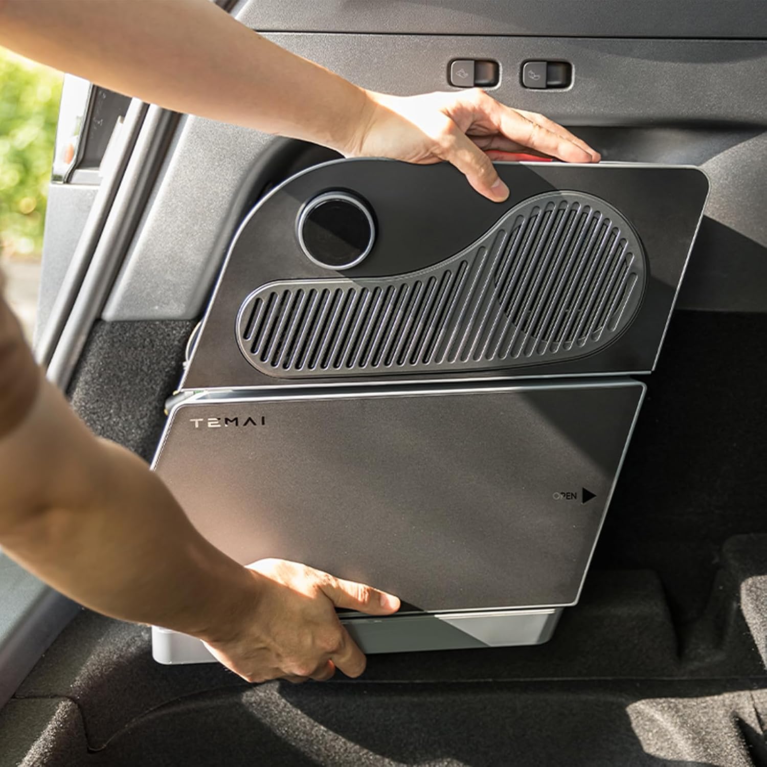 Car Refrigerator for Tesla Model Y 21-24, Model Y Junpier 2025+ 16L Capacity Trunk Car Fridge, -6°C Cooling, Portable Freezer Cooler for Camping, Outdoor Driving