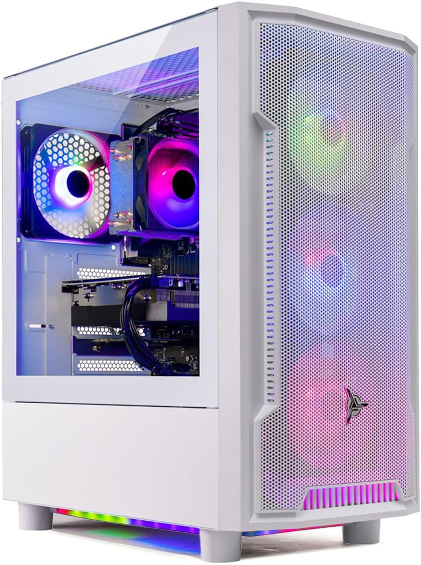Skytech Gaming Archangel Gaming PC, AMD Ryzen 7 5700 3.7GHz, NVIDIA RTX 5060 Ti 8GB VRAM, 1TB NVMe SSD, 16GB DDR4 RAM 3200, 650W Gold PSU, WI-FI 5, Windows 11, Desktop