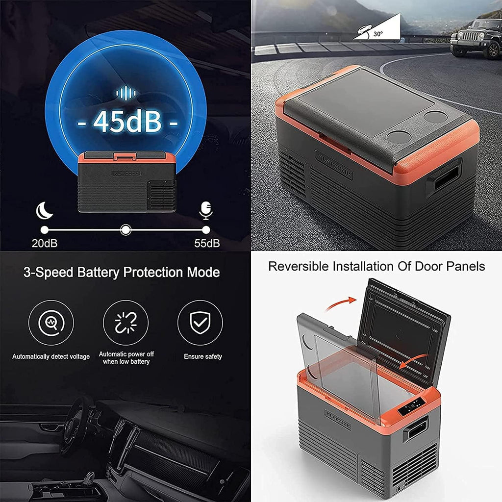 Mini Car Fridge Electric Cool Box Portable Compressor Freezer Fridge Great for Bedroom/Office/Car/Dorm Car Cooler for Camping (Size : 40L) (40L)
