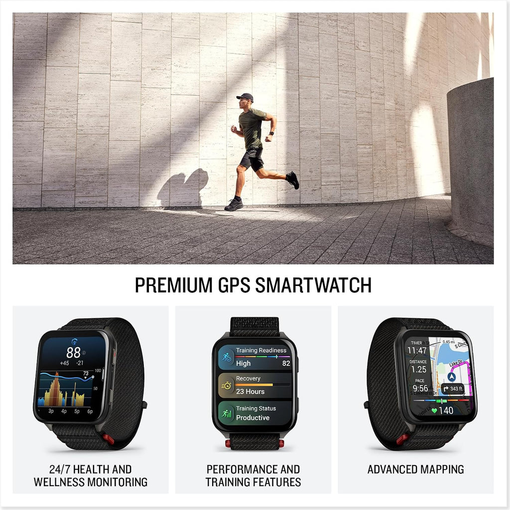 Garmin Venu X1 (Black/Slate Titanium) Fitness GPS Smartwatch Bundle - 2' Thin & Lightweight AMOLED Display, Advanced Health & Fitness with PlayBetter Wireless Earbuds & HD Screen Protectors