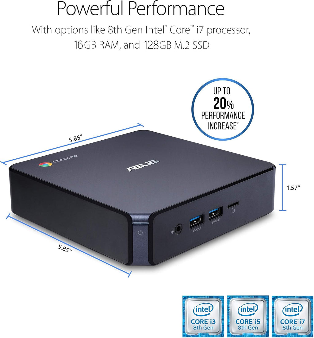 ASUS Chromebox 3 Mini PC with Intel Core i7-8550U Processor, 4K UHD Graphics and Power Over Type C (Renewed)