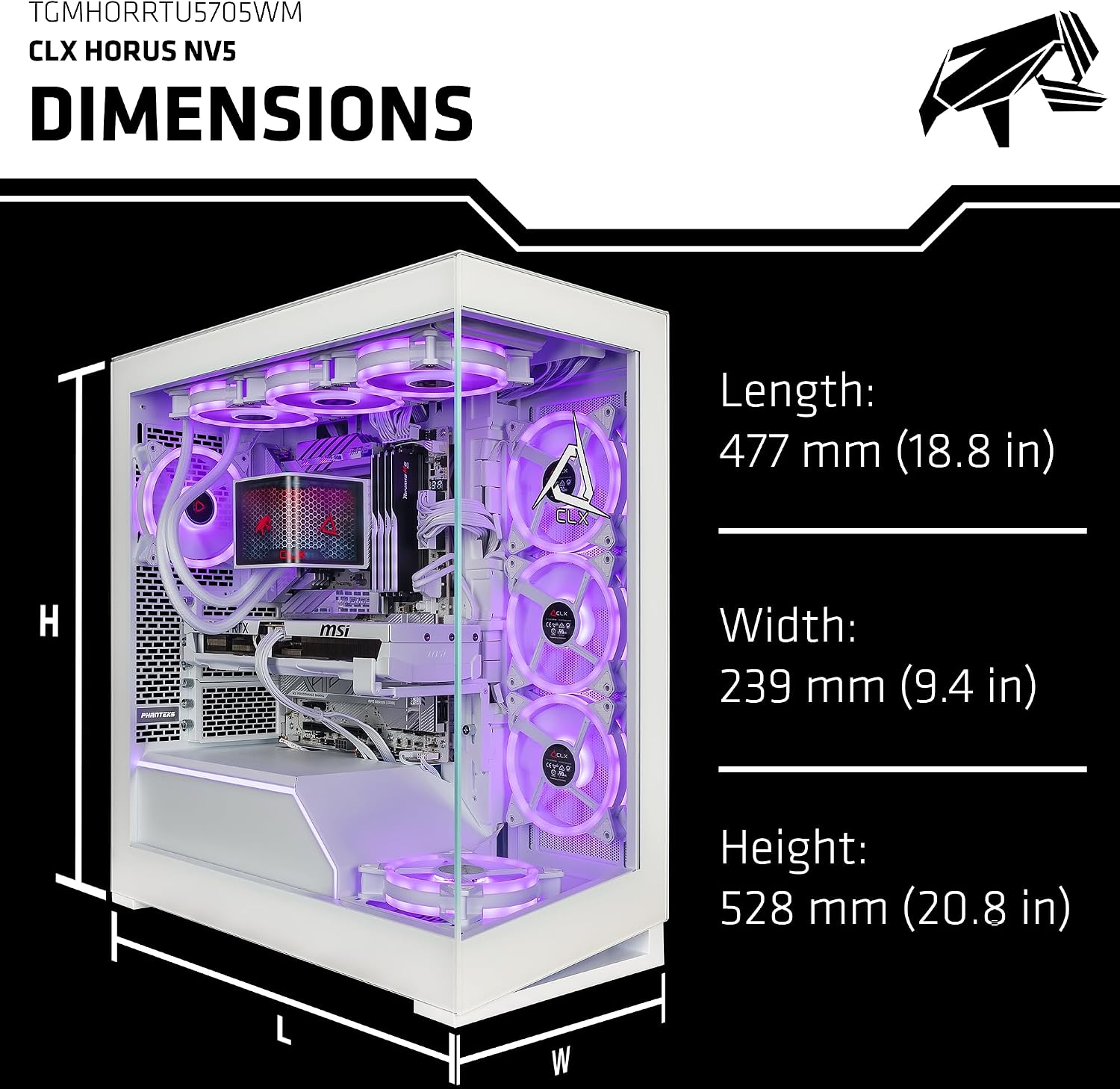 CLX Horus Gaming PC - Intel Core Ultra 9 285K 3.7GHz, GeForce RTX 5080, 4TB NVMe M.2 SSD, 192GB DDR5 RGB Memory, 360mm AIO, WiFi, Windows 11 Home, White
