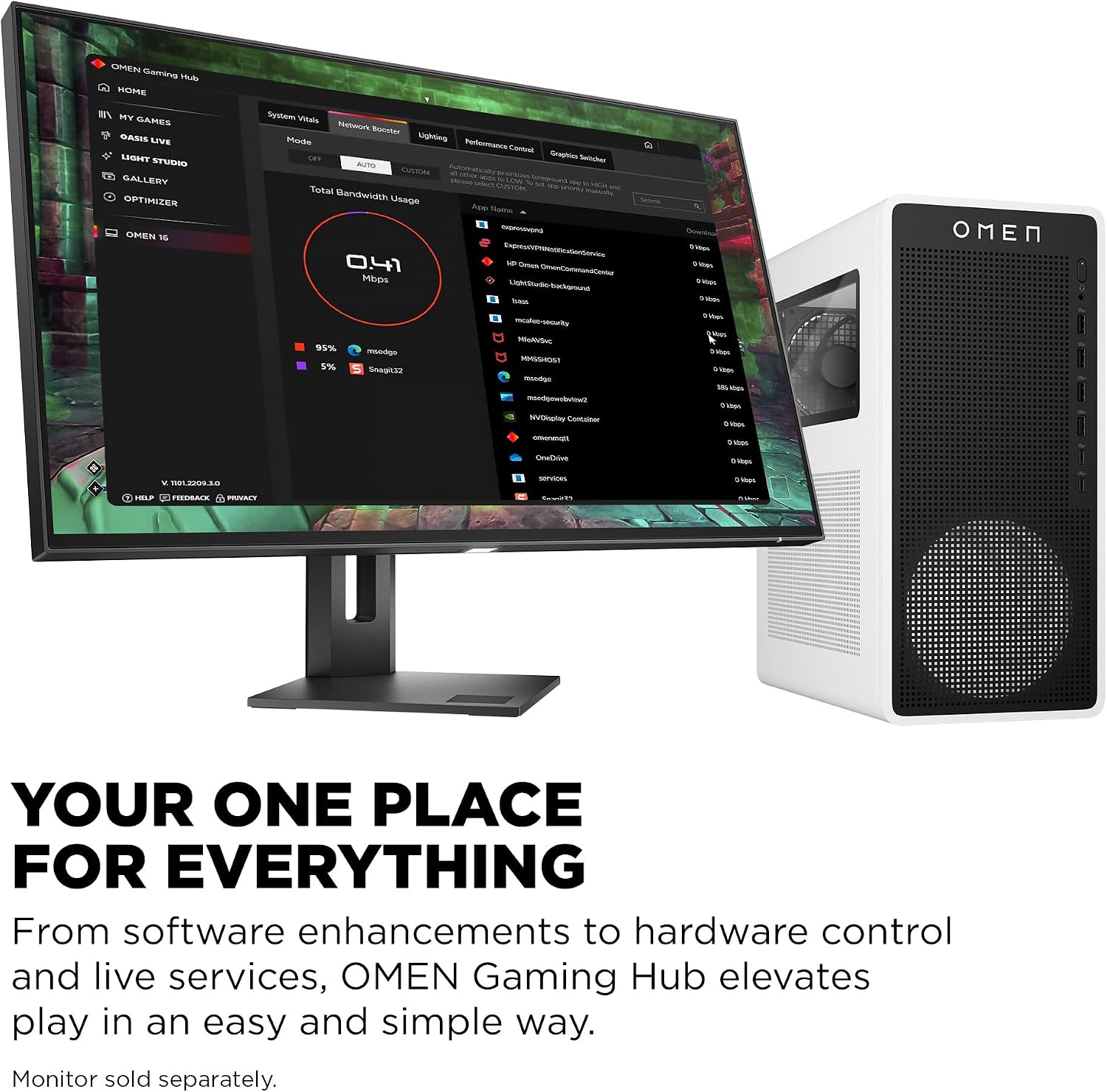 HP OMEN 16L Gaming Desktop PC, AMD Ryzen 5 8500G, 16 GB RAM, 1 TB SSD, NVIDIA GeForce RTX 5060, Windows 11 Home, Microsoft Copilot, Panda Metal, TG03-0020 (2025)
