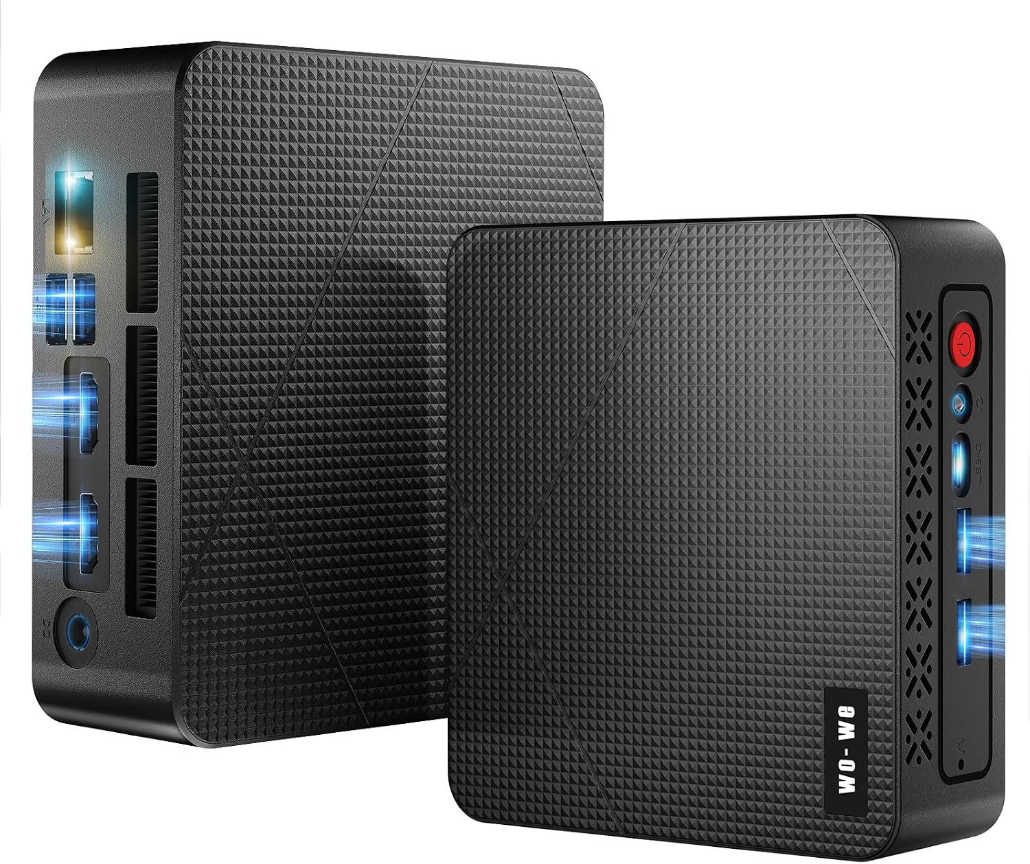 wo-we P6 Mini Gaming PC AMD Ryzen 5 3550H（4C/8T,Up to 3.7GHz,16GB DDR4 RAM 512GB M.2 2280 SSD, Mini Desktop Computers Support Dual 4K, WiFi5 BT5.0 Ethernet HTPC for Business, Education, Home