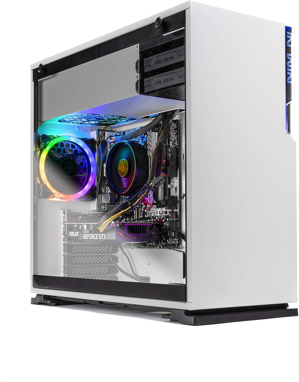 Skytech Shiva Gaming PC Desktop - AMD Ryzen 5 2600, NVIDIA RTX 2060, 16GB DDR4, 500G SSD, RGB Fans