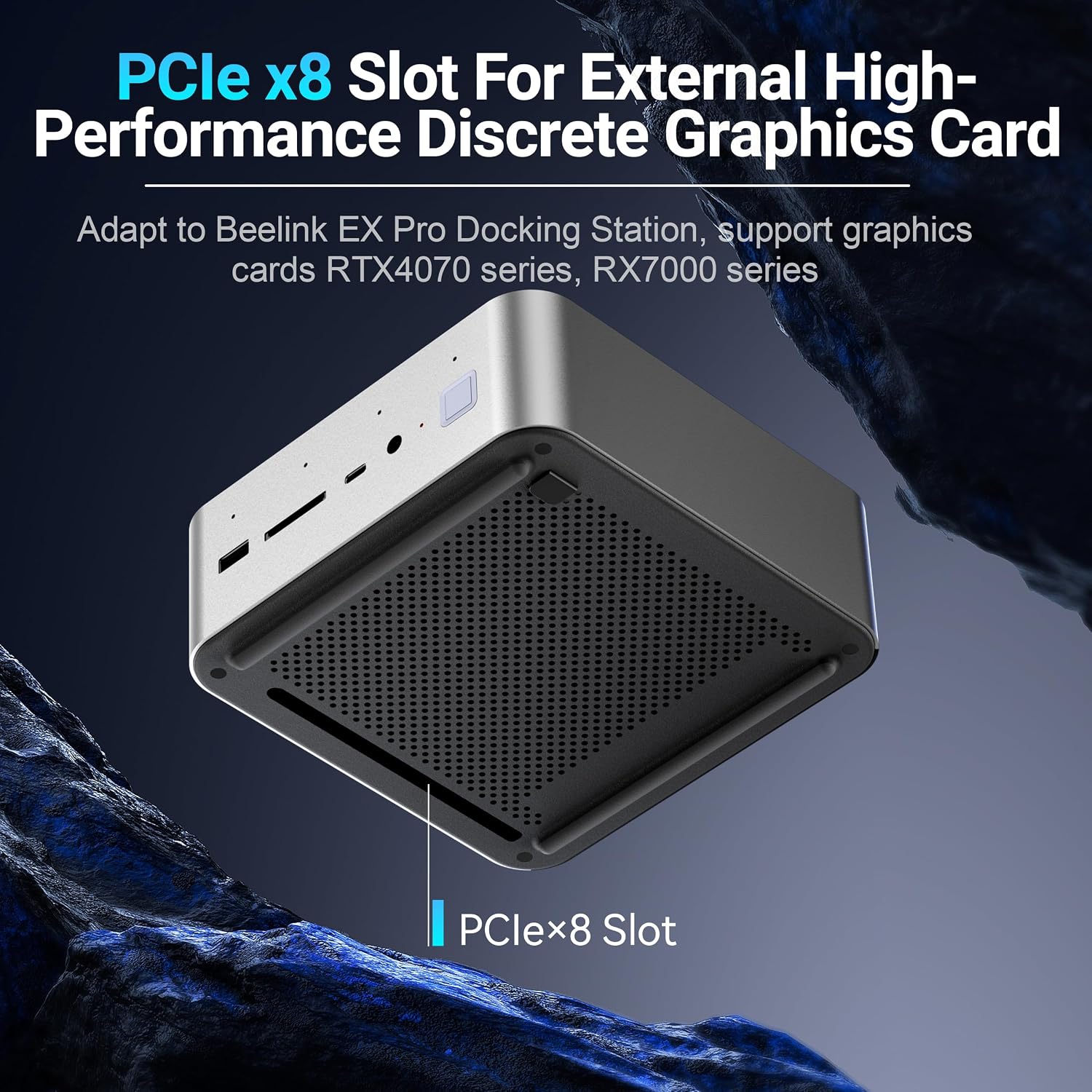 Beelink GTi13 Mini PC, Intel Core-i9 13900HK(14C/20T,Up to 5.4GHz), 32GB DDR5 1TB SSD, Mini Computer Support Thunderbolt 4/PCle×8 Slot/WiFi6/2.5G LAN/Triple Display，Home/Office Mini Computer