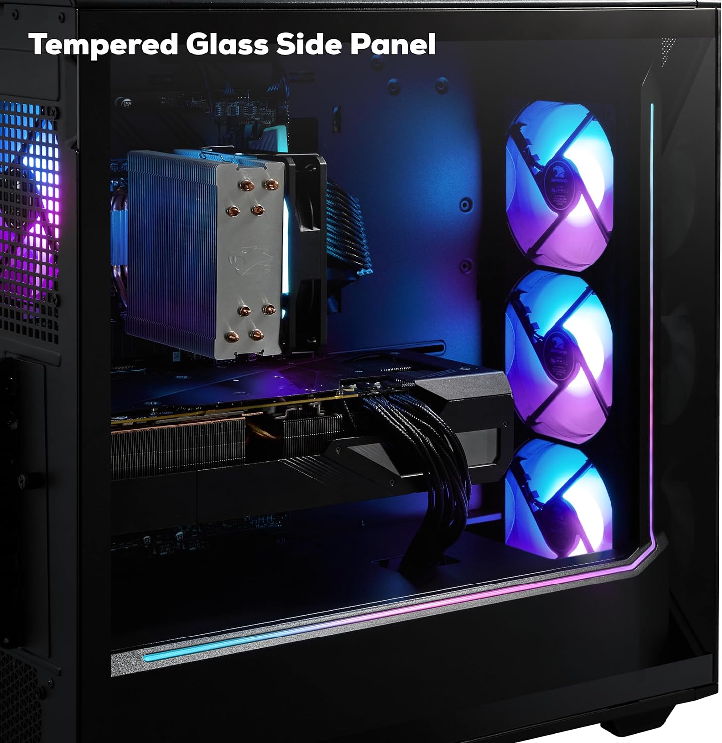 iBUYPOWER Slate Black Gaming PC Desktop Computer AMD Ryzen 5 8400F CPU, NVIDIA GeForce RTX 5060Ti 8GB GPU, 16GB DDR5 RGB 5200MHz RAM, 1TB NVMe SSD, Windows 11 Home, Keyboard, Mouse - SBA5N56T01