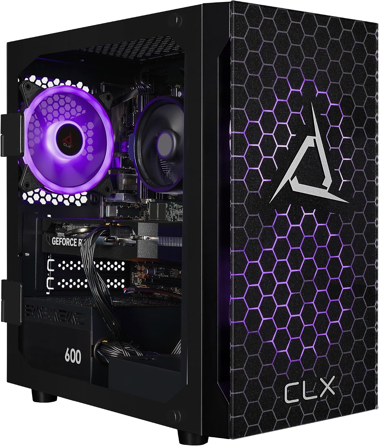 CLX Set Gaming PC - AMD Ryzen 5 8400F 4.2GHz, GeForce RTX 5060, 2TB NVMe M.2 SSD, 32GB DDR5 RGB Memory, CPU air Cooler, WiFi, Windows 11 Home, Black