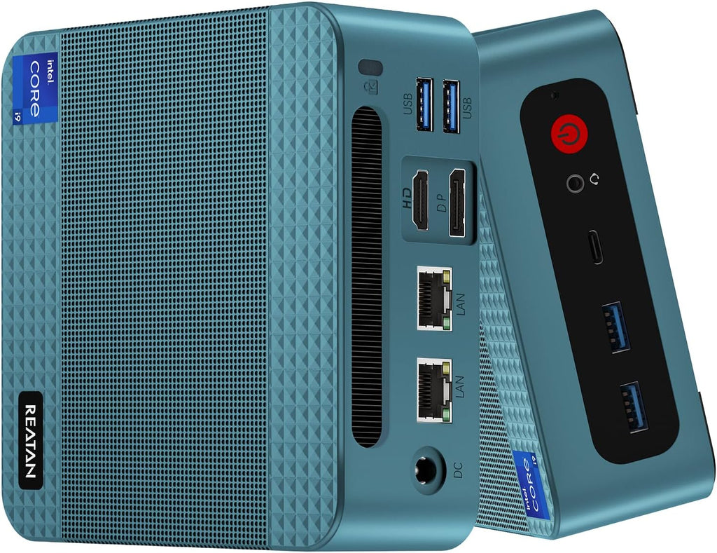 ReatanThunderbolt 4 Intel Mini Gaming PC Core i9-12900H 32GB DDR5 1TB SSD 4800 MHz RAM, Desktop Mini Computers Triple 4K Display, 2.5Gbps LAN, HDMI 2.1, Wi-Fi 6/BT5.2