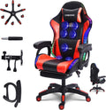 Gaming Chairs with Speakers and LED Light,Ergonomic Pro Gaming Chair with Full Massage Lumbar Support,Racing Chair for Adults Teens Gamer.,Red