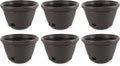 Suncast 6 Pack Decorative Wicker Garden Hose Holder Pot with 4 Drain Holes for 100 Foot Hoses, Java