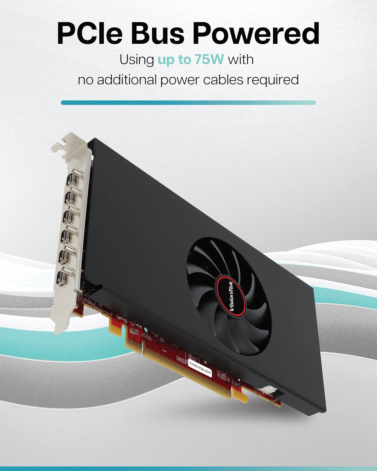 VISIONTEK AMD Radeon RX 580 6M Single Fan 8GB GDDR5 PCIE 3.0 Graphics Card