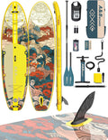 ABBOARD Inflatable Stand Up Paddle Board - Extra Wide Fishing Paddleboard with Sup Accessories Youth/Adults