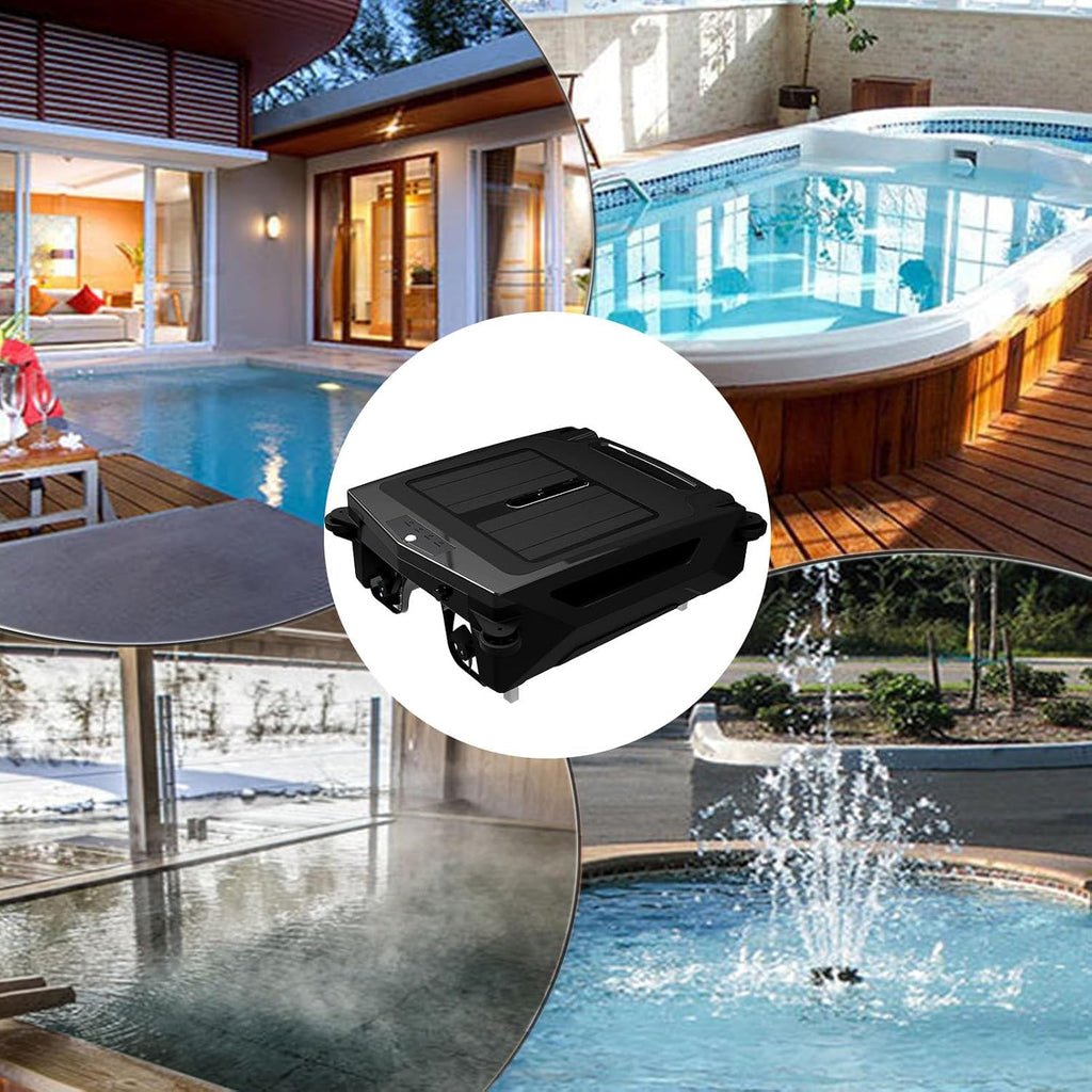 Solar Pool Skimmer with 2500Mha Battery/Large Capacity Debris Basket, Automatic Pool Cleaner, Dual Mode Cleaning, Intelligent Route Planning