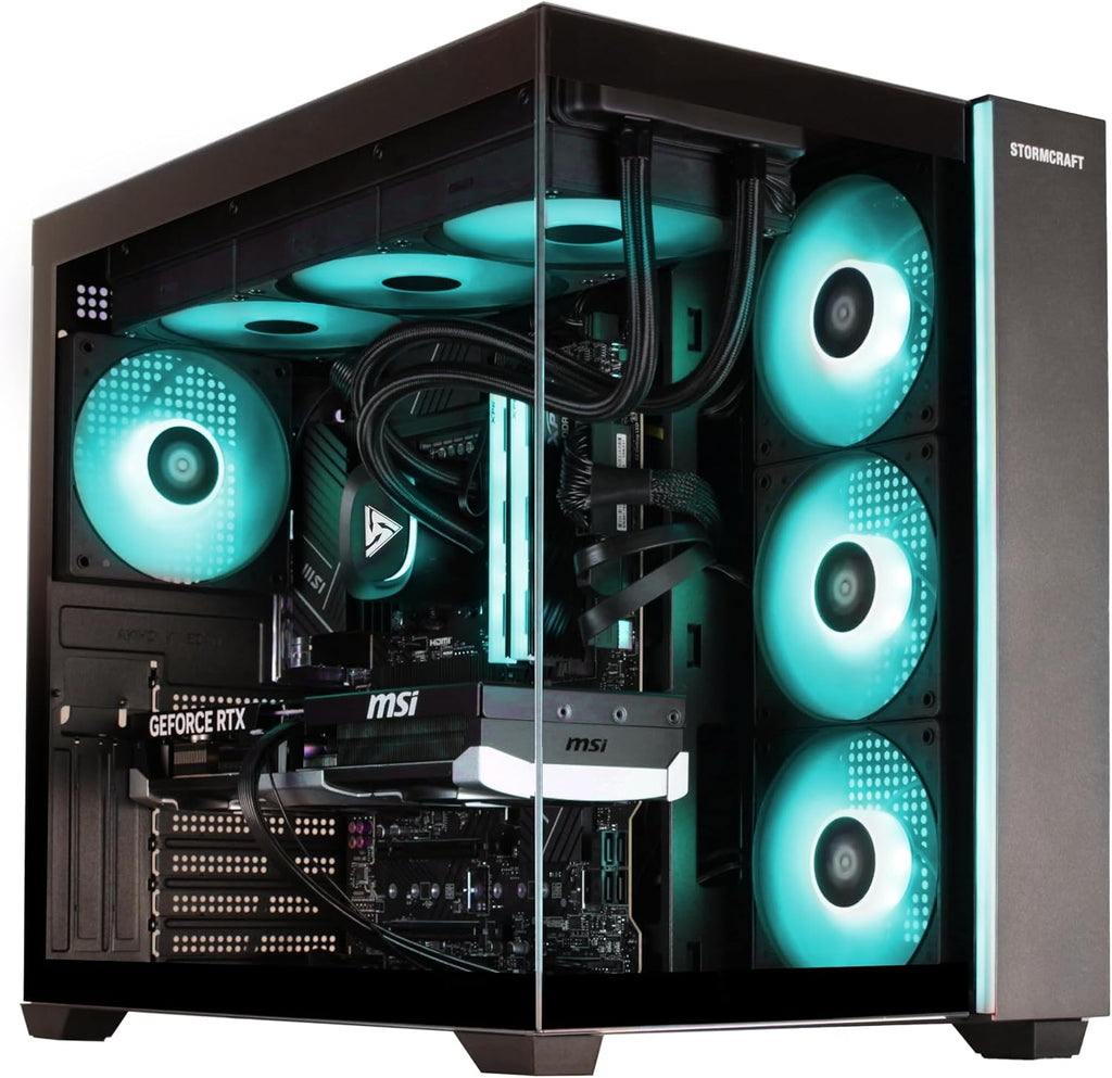 STORMCRAFT Falcon Gaming PC - AMD Ryzen 7 7800X3D up to 5.0GHz | RTX 5070 12GB GDDR7 | 32GB DDR5 RGB 6000MHz| 1TB NVMe Gen4 SSD | B850 Chipset | 360mm AIO | 850W Gold PSU | Win 11 Home