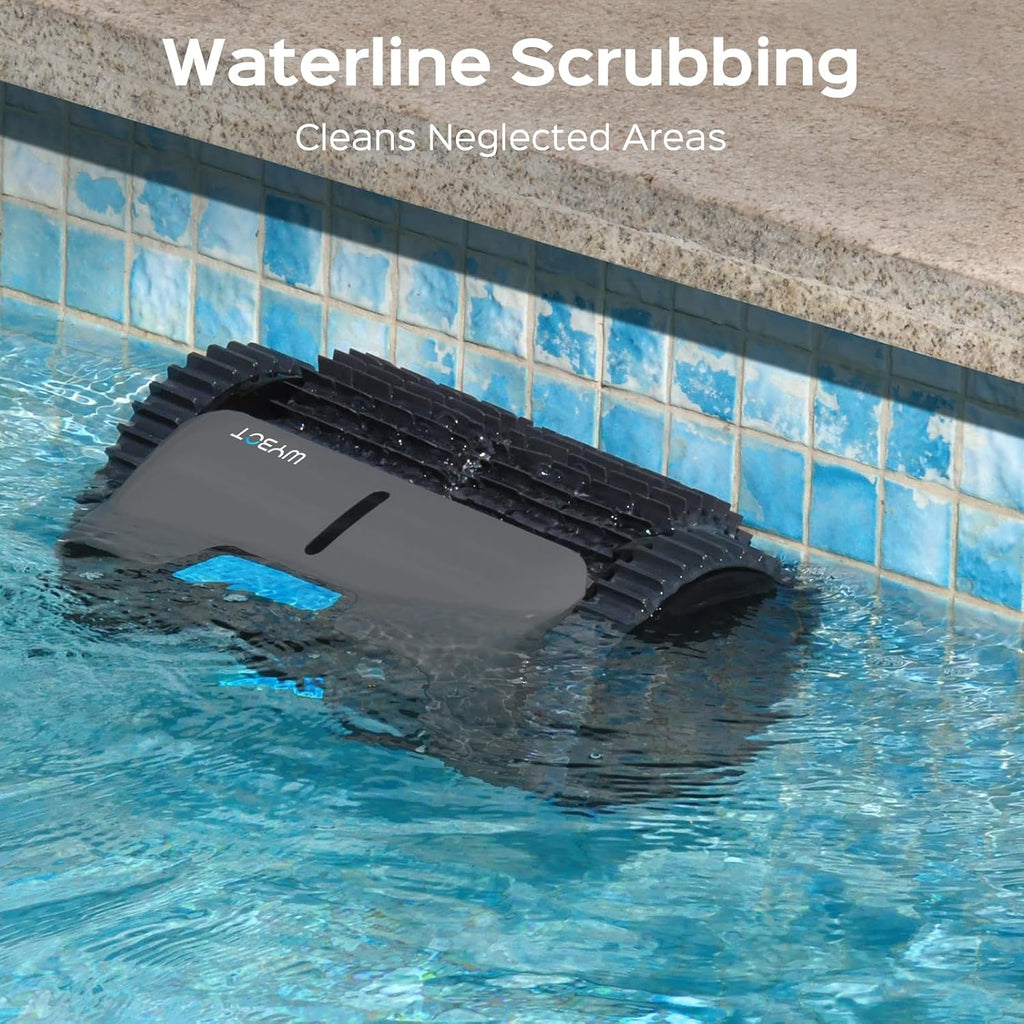 (2024 New) WYBOT C1 Max Robotic Pool Vacuum with APP, Manual Mode Switching & Wall Climbing Pool Cleaner, 65W Suction Power, 180~210 Mins, 2152 sq.ft, Infrared Intelligence, Ideal for Inground Pools