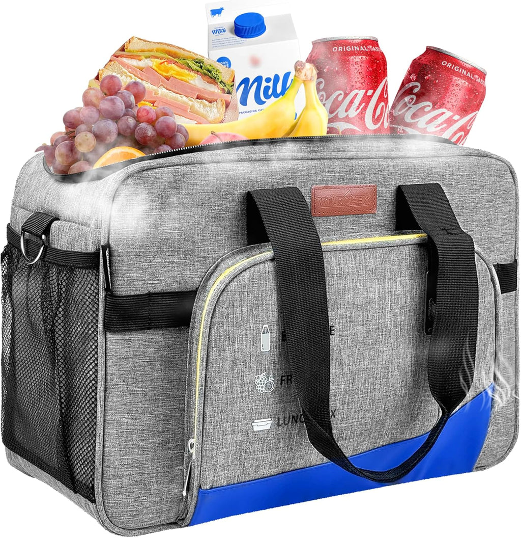 26-Quart 12V Car Iceless Cooler Warmer - 25L Portable Electric Cooler Bag with USB/AC Plug for Vehicles & Truckers