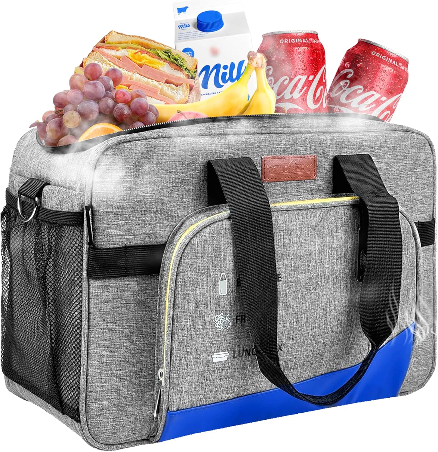 26-Quart 12V Car Iceless Cooler Warmer - 25L Portable Electric Cooler Bag with USB/AC Plug for Vehicles & Truckers