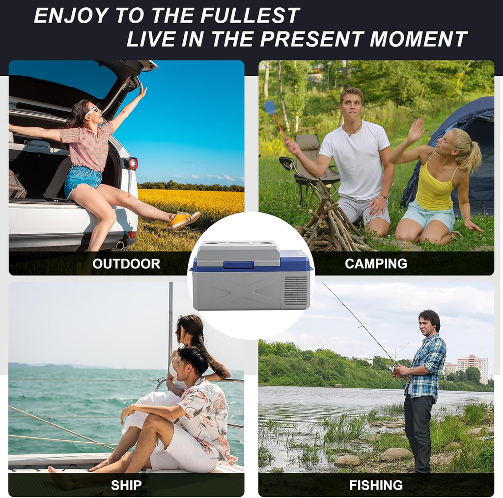 X20 12 Volt Refrigerator,Mini Portable Freezer,20 Quart(19L) Electric Cooler,12V Car Fridge APP Control,12/24V DC 100-240V AC for Ourdoor, Camping, Travel, Truck,RV, Boat -4℉~68℉
