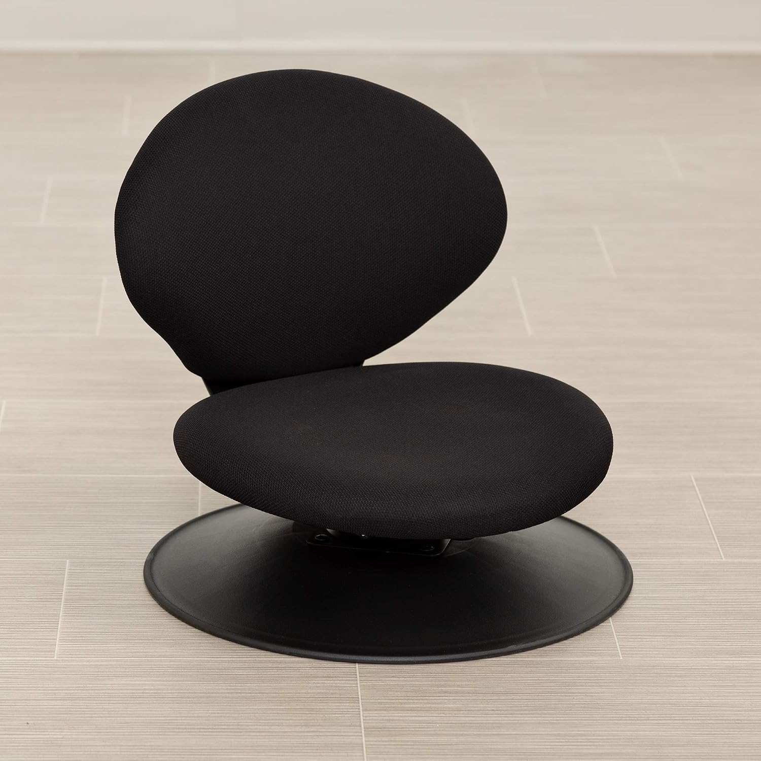 Norwood Commercial Furniture - NOR-ENI225BK-SO 360-Degree Swivel Padded Floor Chair with Back Rest for Teachers, Students, and Gamers, Black