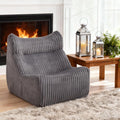 Bean Bag Chairs for Adults, Giant Bean Bag Chair, Memory Foam Lounge Chair, Comfy Lazy Floor Chair, Bean Bag Sofa for Living Room, Bedroom and Office, Single Bean Bag (Grey)