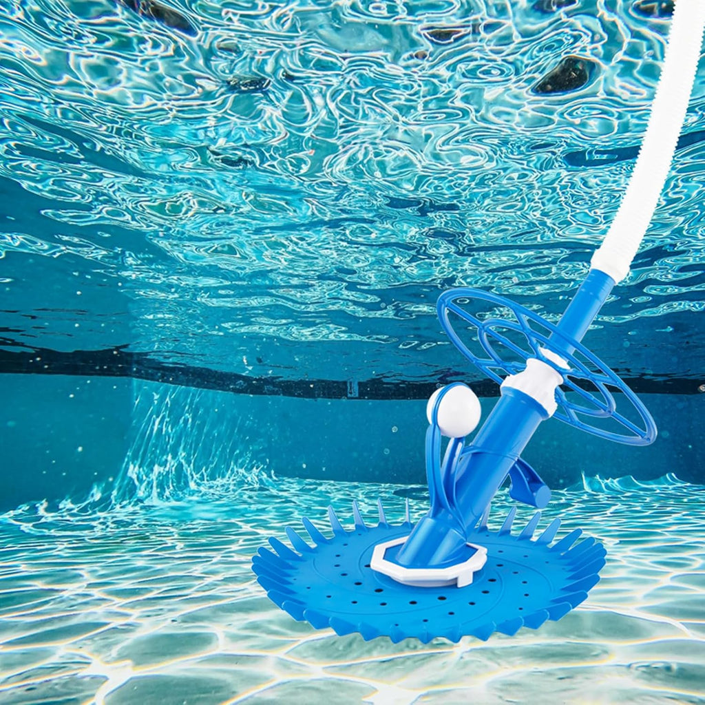 ERGOMASTER Pool Vacuum for Above Ground Pool, Automatic Cleaner Creepy Crawler, Powerful Suction Sweeper w/ 10 Hoses Removes Debris, Cleans Floors, Walls