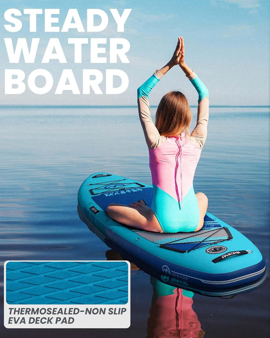 Inflatable Stand Up Paddle Board, Premium OutdoorMaster SUP Board Set with Backpack, Coil Leash, Pump, Paddle, Fins, Kayak Paddle Boards for Adults & Youth