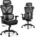 Winrise Office Chair Ergonomic Desk Chair, High Back Gaming Chair, Big and Tall Reclining Breathable Mesh Chair Comfy Home Office Desk Chair with Lumbar Support