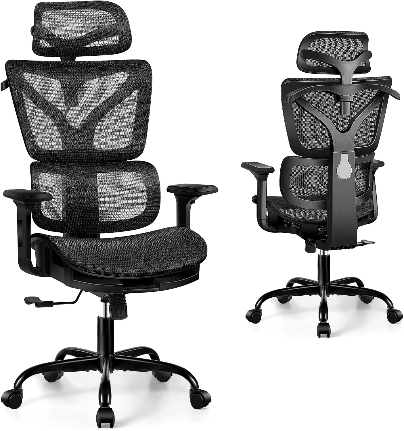 Winrise Office Chair Ergonomic Desk Chair, High Back Gaming Chair, Big and Tall Reclining Breathable Mesh Chair Comfy Home Office Desk Chair with Lumbar Support