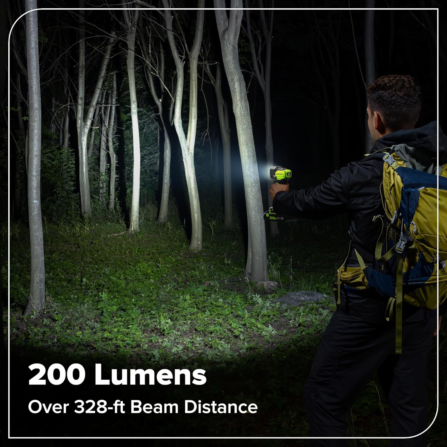 GREENWORKS 24V Combo (1/2' Drill + 1/4' Impact Driver + 6.5' Circular Saw + 200Lm Flashlight), 4.0Ah + 2.0Ah Batteries (24,000mAh PB), (2) Braided Cables, 65W Rapid Charger,High-Efficiency