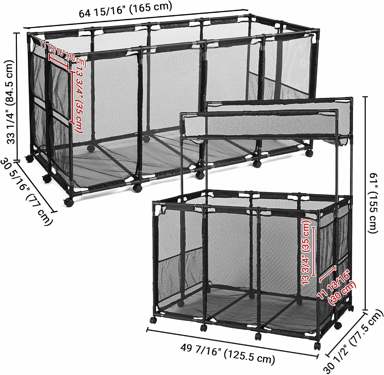 Yescom 2 Pack Pool Float Storage Bin Basket for Toy Raft Noodles Waterproof Large Outdoor Patio Black 2026