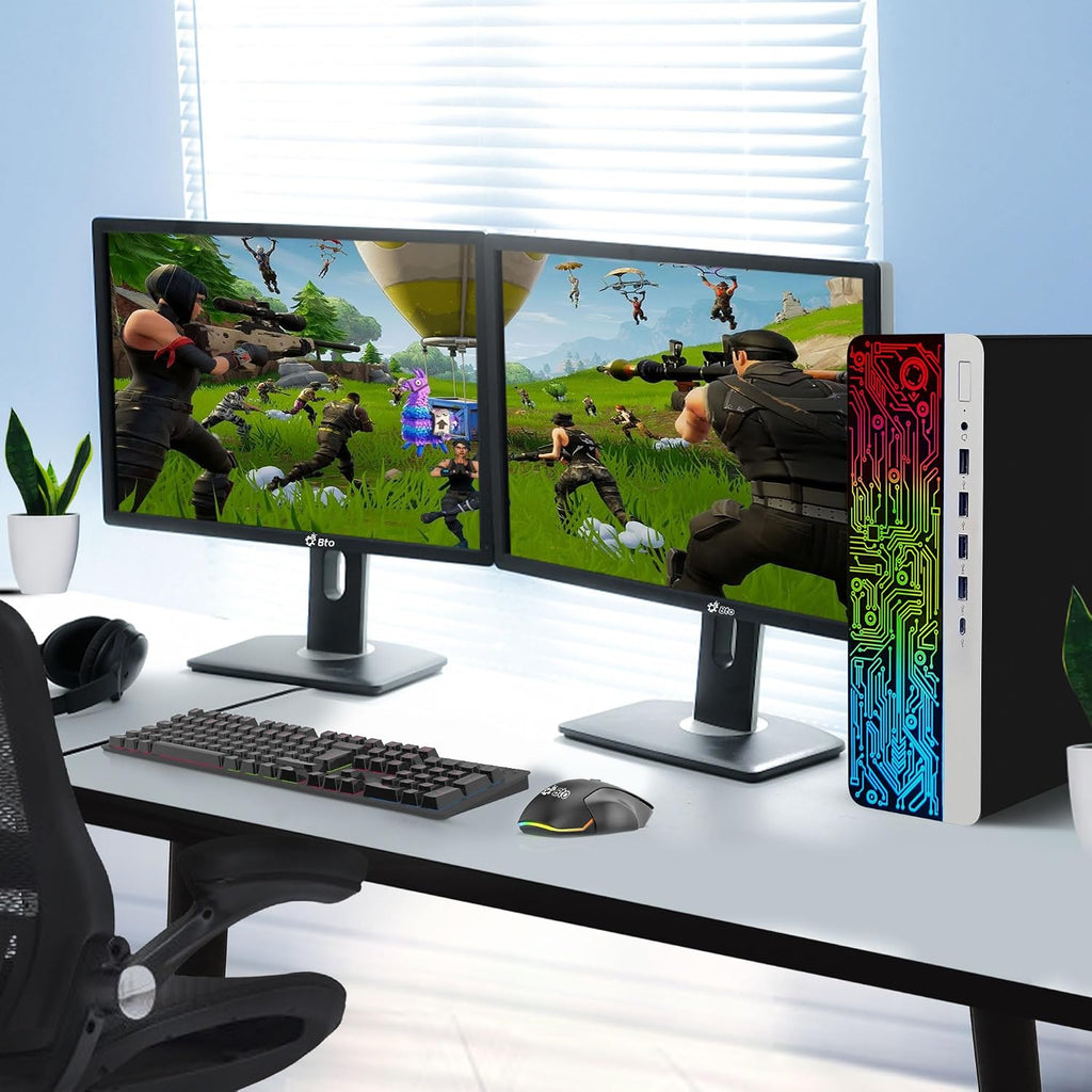 Windows 11 Pro Gaming Desktop PC HP G3 RGB – Intel i7 6th Gen Processor, 16GB DDR4 Ram, 1TB SSD, NVIDIA GeForce GT 1030 DDR5, 22 Inch Monitor – Wi-Fi – Computer Tower for PC Gamer (Renewed)