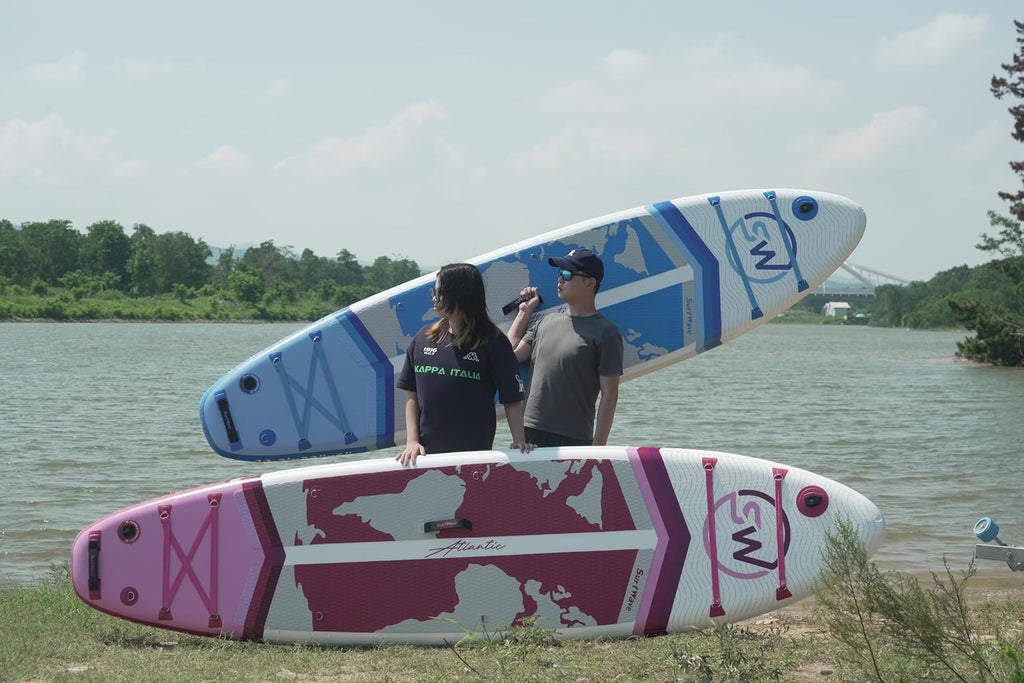 Inflatable Stand Up Paddle Board with SUP Accessories, 11'x34 x6 Surf Board with Stable Wide Deck and 3PCS Adjustable Paddle for Adults, Kids, Beginners