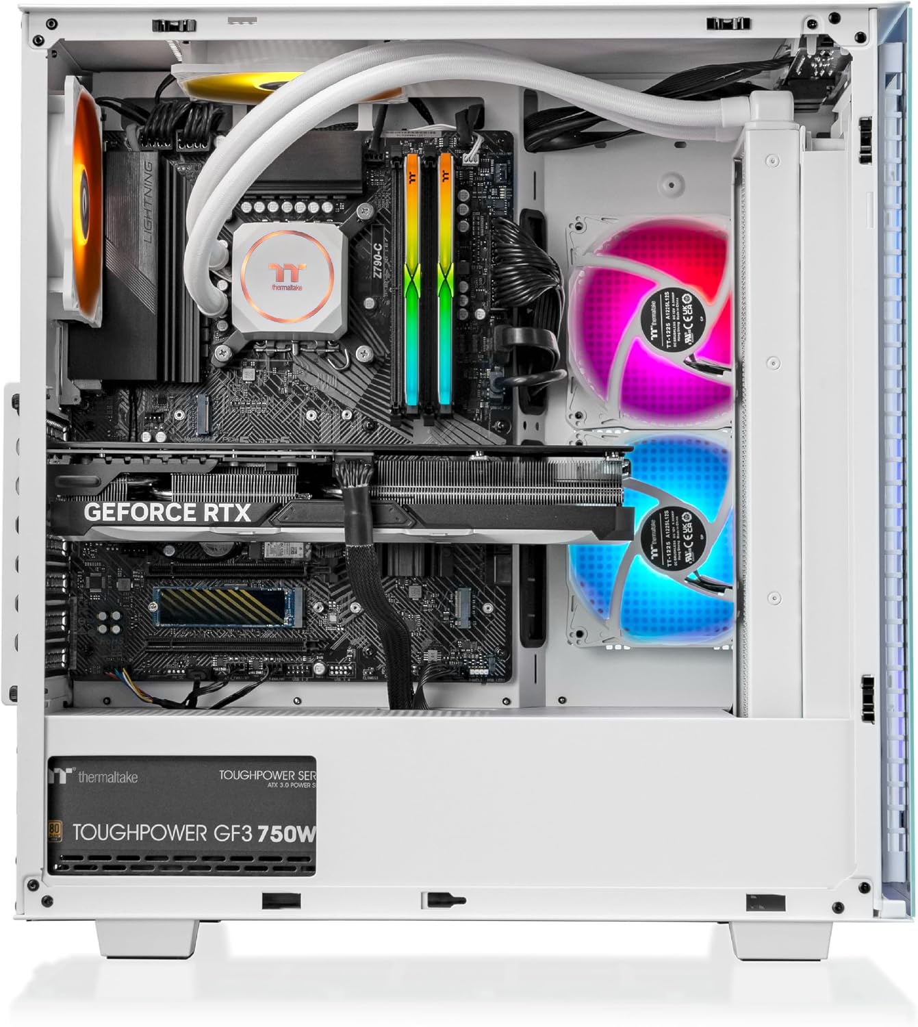 Thermaltake LCGS Avalanche i477T AIO Liquid Cooled CPU Gaming Desktop (Intel® Core™ i7-13700KF, 32GB DDR5 5600MT/s, NVIDIA® GeForce RTX™ 4070 Ti, 2TB NVMe M.2, WiFi) D3AV-Z790-47T-LCS