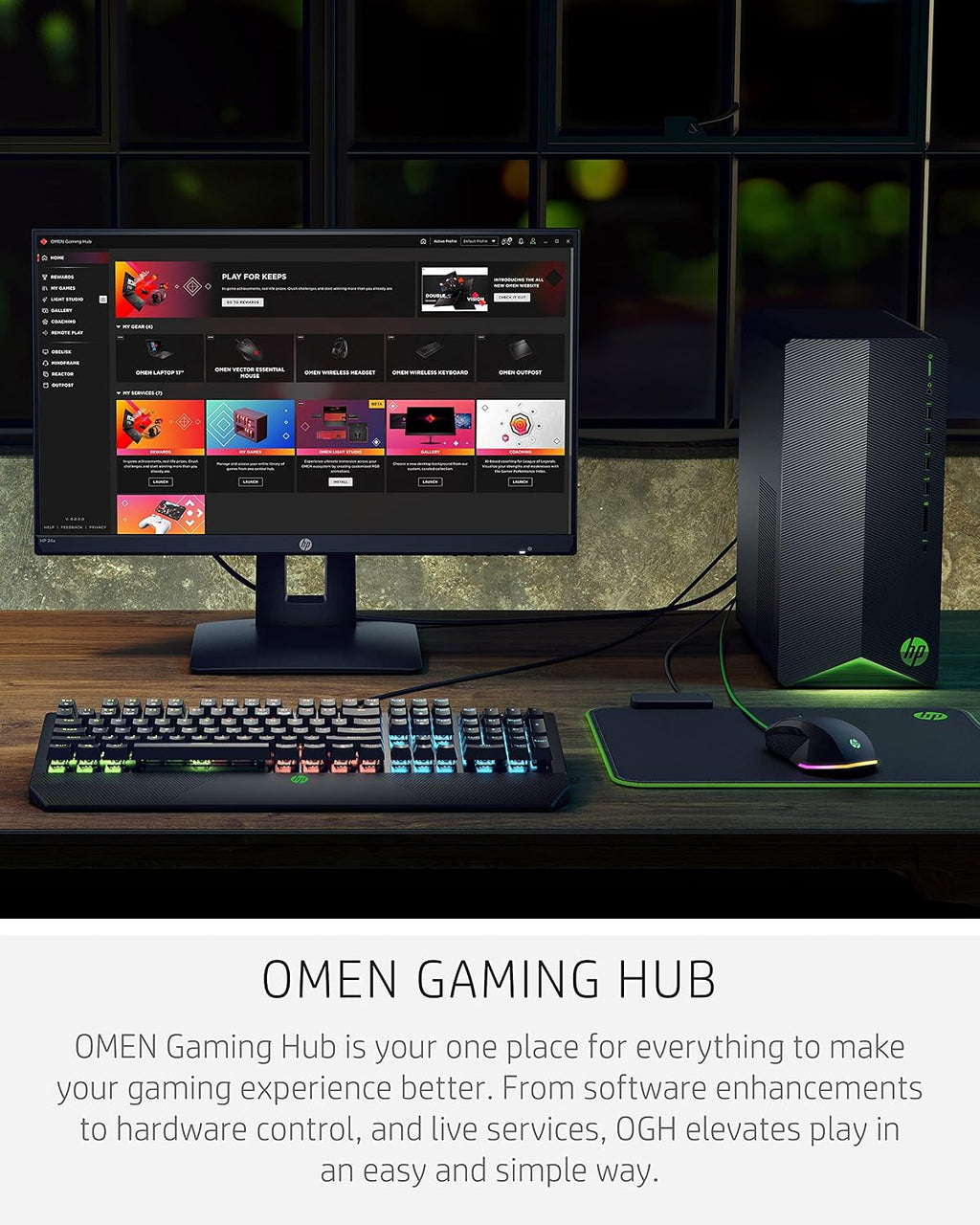 HP Pavilion Gaming PC, AMD Ryzen 3 5300G Processor, 8 GB RAM, 256 GB SSD, Windows 11, Wi-Fi 5 & Bluetooth 4.2 Combo, 9 USB Ports, Pre-Built Gaming PC Tower, Mouse and Keyboard (TG01-2010, 2021)
