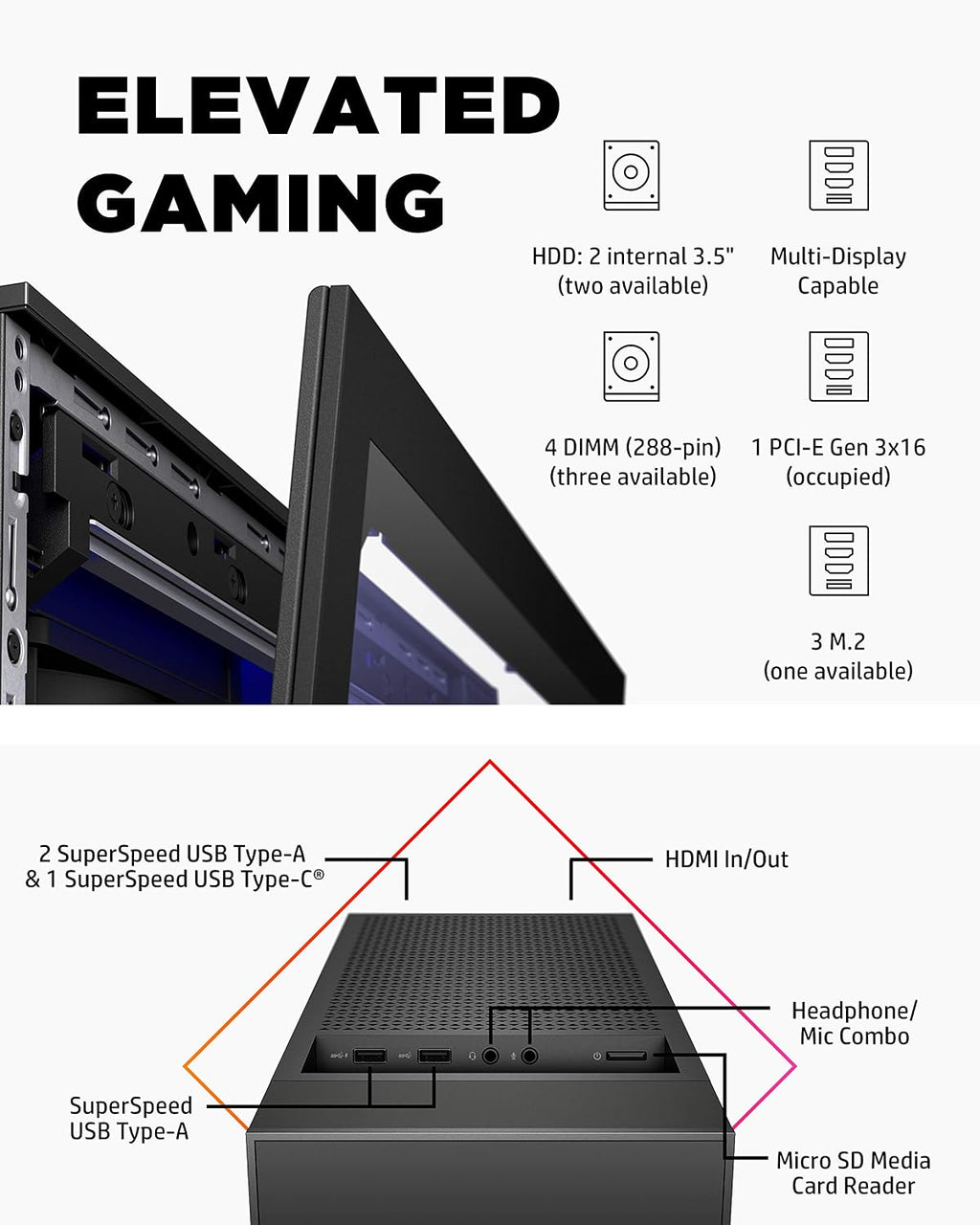 OMEN 30L Gaming Desktop PC, NVIDIA GeForce RTX 3070 Graphics Card, 10th Generation Intel Core i7-10700KF Processor, 16 GB RAM, 1 TB SSD, Windows 10 Home (GT13-0070, 2020), Shadow Black