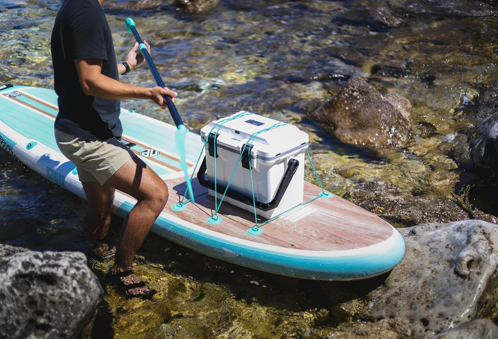 BluBox Hard Cooler Box, Heavy-Duty for Extended Outdoor Use, Camping, Fishing, White
