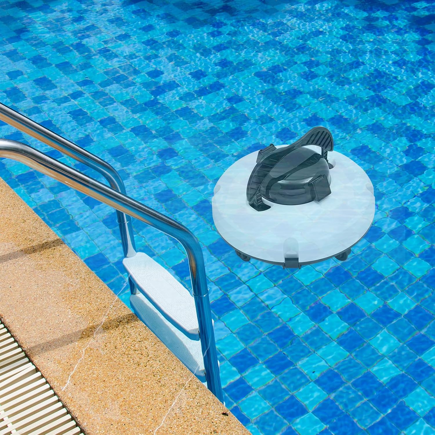 Cordless Robot Pool Cleaner, 120 Min Runtime, Automatic Pool Vacuum for Above-Ground and In-Ground Pools, Automatically Reverse Pool Cleaner, 1076.4ft² Applicable Area