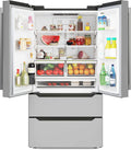 KoolMore Counter Depth French Door Refrigerator with Ice Maker, 4 Door Stainless-Steel Fridge - 22.5 Cu.Ft