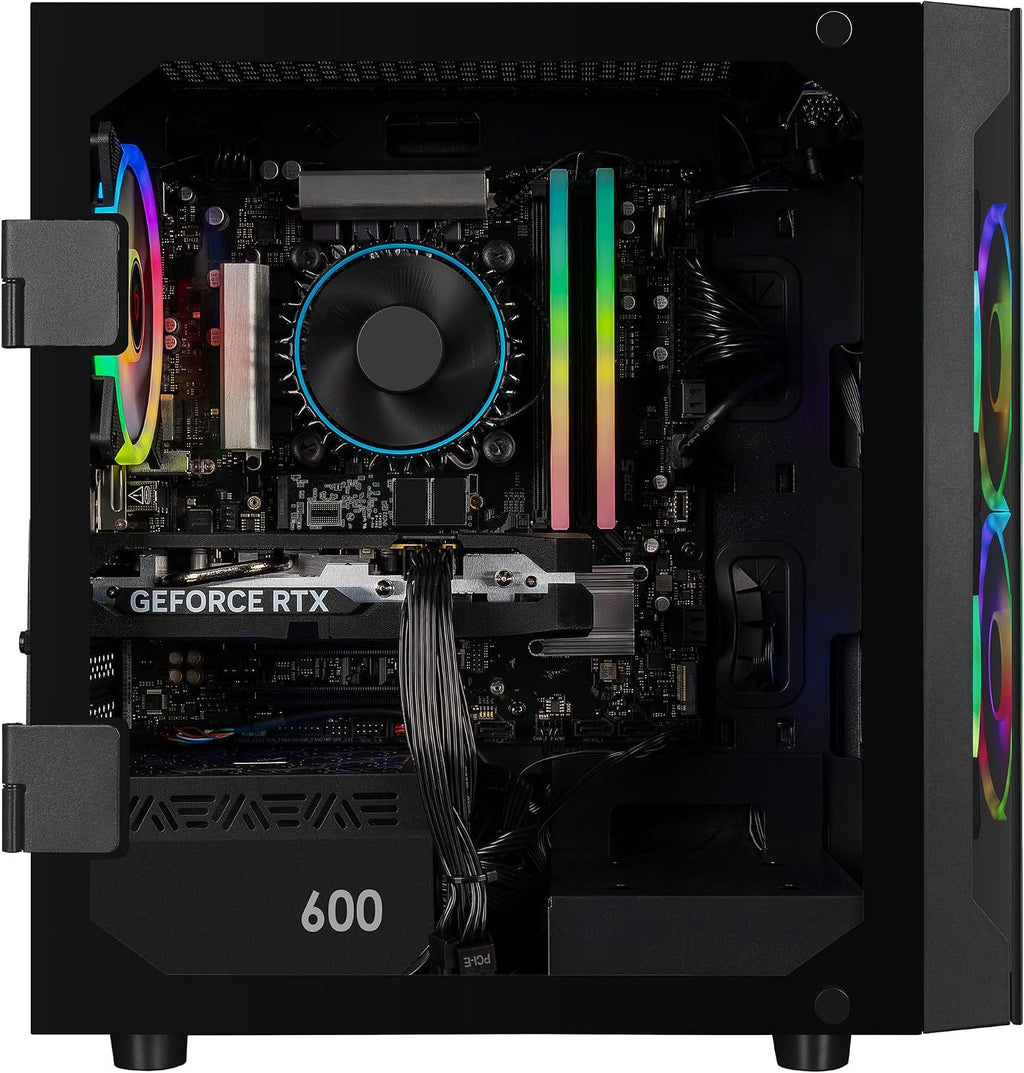 CLX Set Gaming PC - Intel Core i5 14400F 2.5GHz, GeForce RTX 5060, 2TB NVMe M.2 SSD, 32GB DDR5 RGB Memory, CPU air Cooler, WiFi, Windows 11 Home, Black