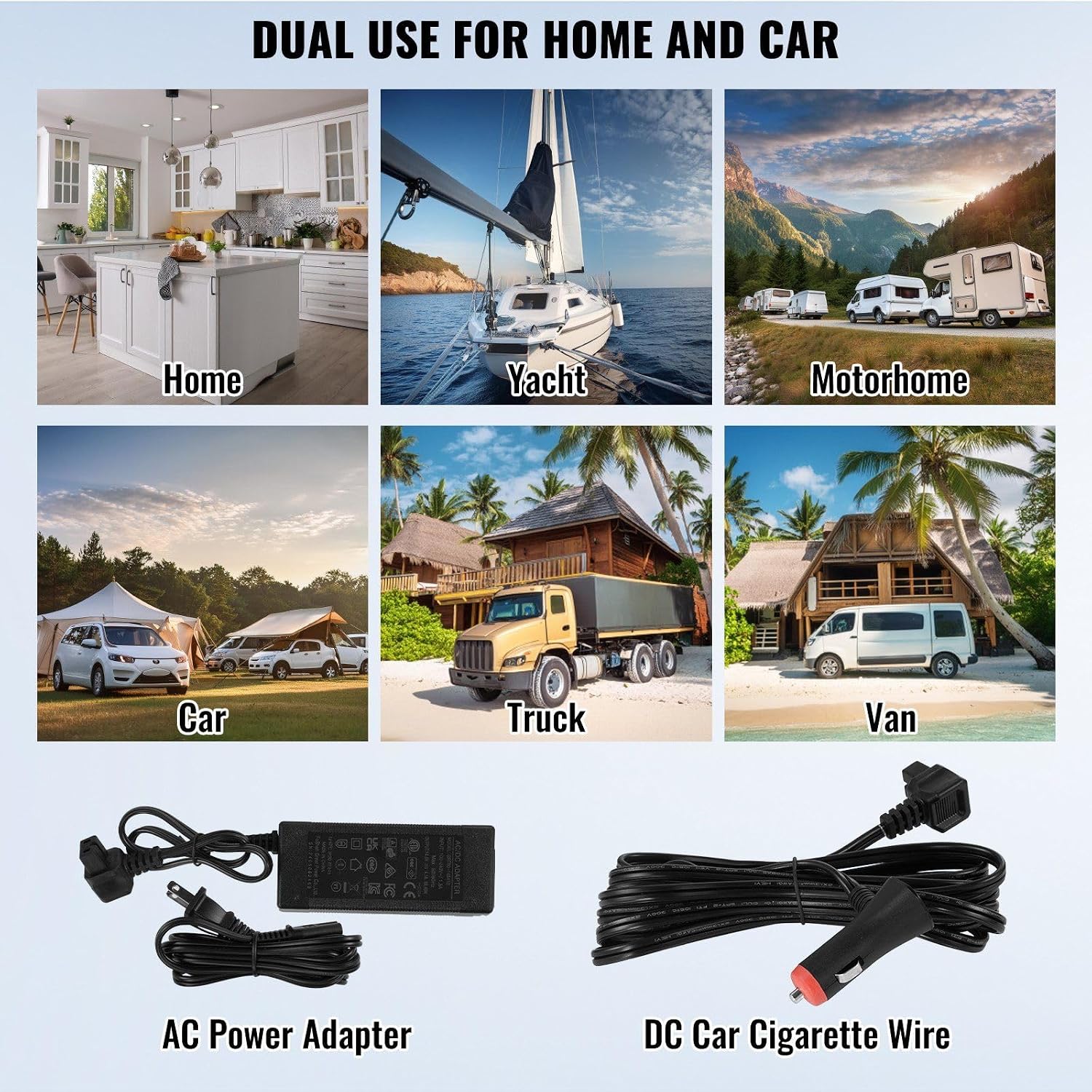 Portable Car Refrigerator Freezer 15L, Compressor 12V/24V & AC, Rapid Cooling, Single Zone, -20°C to 20°C, Quiet Operation for Road Trips, Camping & RV