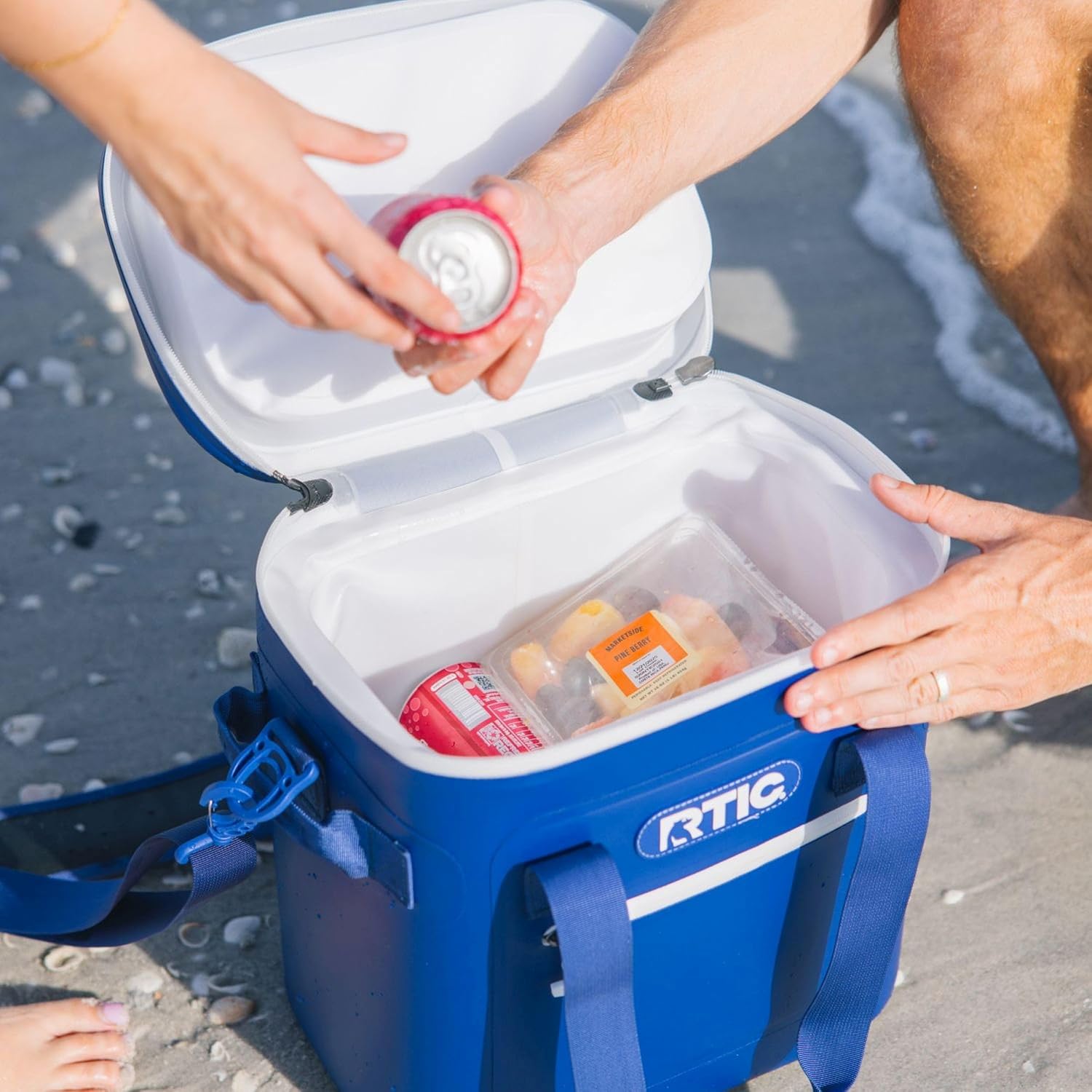 RTIC Ultra-Tough Soft Cooler 20 Can, Insulated Bag Portable Ice Chest Box for Lunch, Beach, Drink, Beverage, Travel, Camping, Picnic, Car, Trips, Floating Cooler Leak-Proof with Zipper