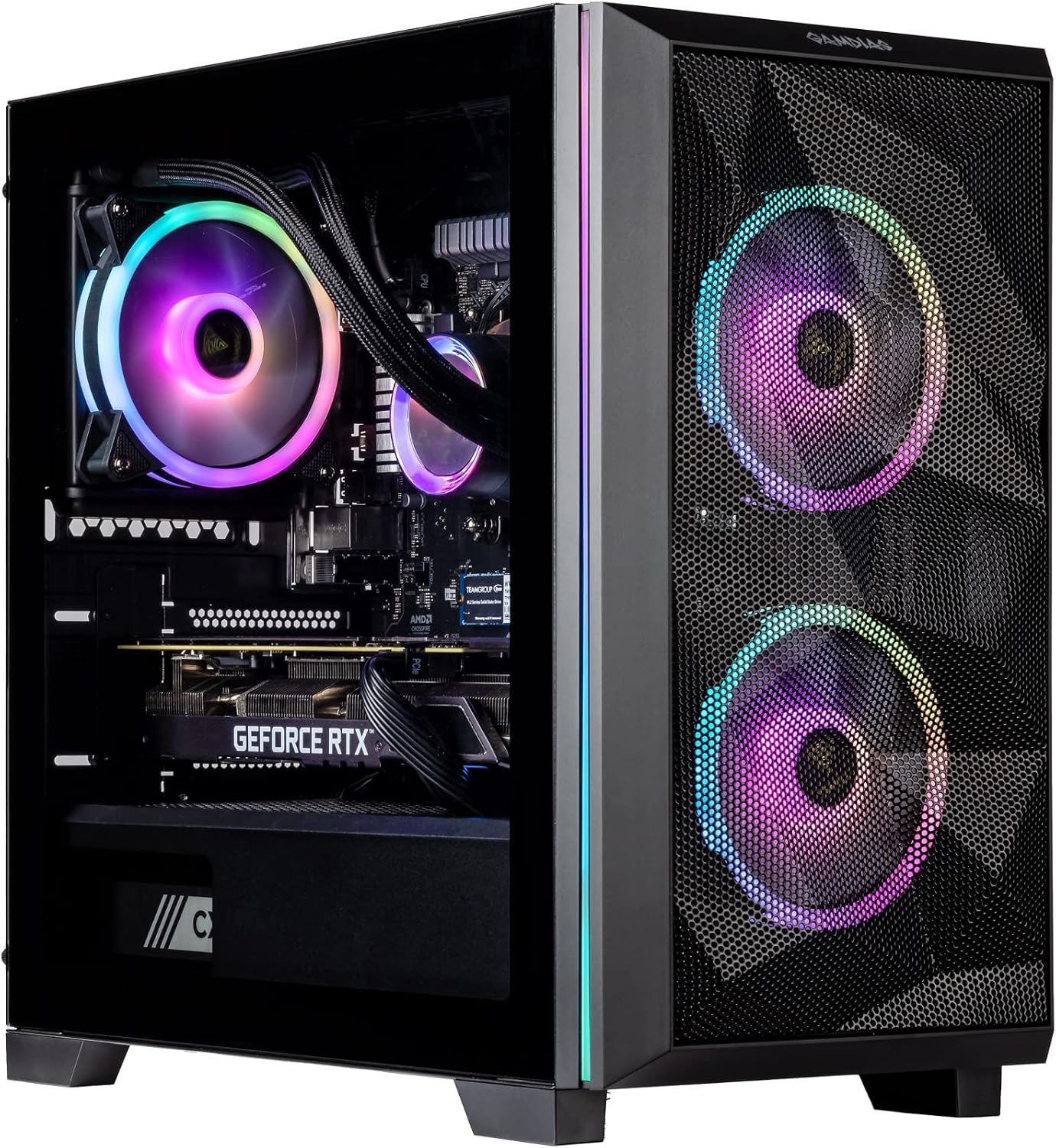 Velztorm Mini Pilum Custom Built Gaming Desktop PC (AMD Ryzen 7 5700X, GeForce RTX 5060, 32GB DDR4, 1TB PCIe SSD, 120mm AIO, 750W PSU, WiFi 4, RJ-45, HDMI, Win 11 Pro)