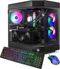 iBUYPOWER Y60 Black Gaming PC Desktop Computer Intel Core i9 14900F CPU, NVIDIA GeForce RTX 4060Ti 8GB GPU, 32GB DDR5 RGB 5200MHz RAM, 1TB SSD, Windows 11 Home,Gamer Keyboard and Mouse-Y60BI9N46T04