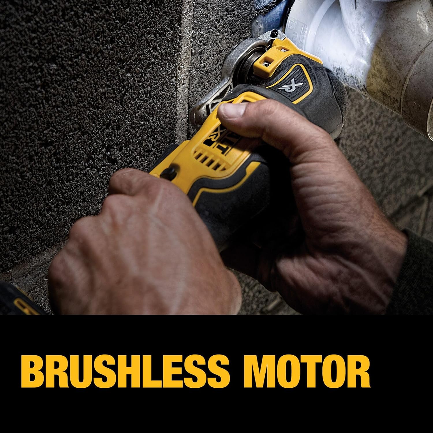 DEWALT 20V MAX XR Oscillating Multi-Tool Cordless, Variable Speed Brushless Motor Multitool with LED Light, Extended Runtime, Includes Two Wood Cutting Blades, Tool Only (DCS356B)