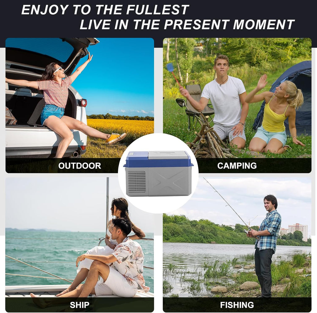 X9 12 Volt Refrigerator,Mini Portable Freezer,10 Quart Electric Cooler,12V Car Fridge,12/24V DC 100-240V AC for Ourdoor, Camping, Travel, Truck,RV, Boat -4℉~68℉