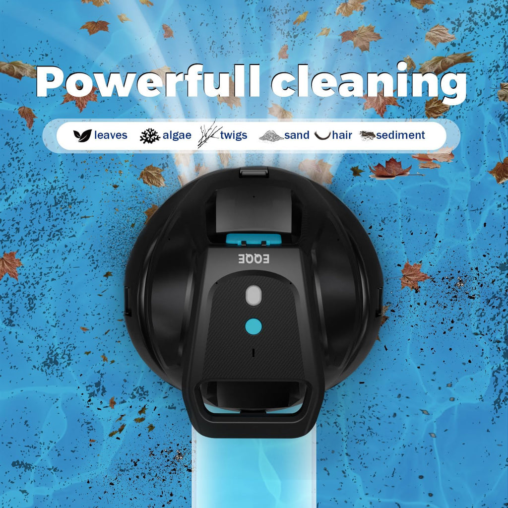 SP1 Cordless Robotic Pool Cleaner, Pool Robot, Floor Only Automatic Pool Vacuum for Cleaning Above-Ground Flat-Bottom Swimming Pools up to 860 sq.ft, 2.5h Fast Charging, 120 Mins Runtime